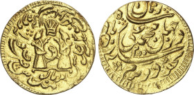 Ashrafi. 1255H. ESTADOS PRINCIPESCOS. MUHAMMAD ALI SHAH (1837-1842 d.C.). AWADH. 10,50 grs. AU. (Posiblemente ha estado en aro. Pulida). RARA. Fr-1016...