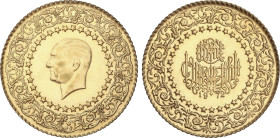 50 Kurush. 1972. 3,49 grs. AU. Kemal Atatürk. (Leves golpecitos). Fr-211; KM-871. SC-.