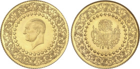 100 Kurush. 1968. 7,06 grs. AU. Kemal Atatürk. Fr-210; KM-872. SC.