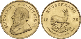 Krugerrand. 1978. 33,87 grs. AU. Fr-B1; KM-73. SC.