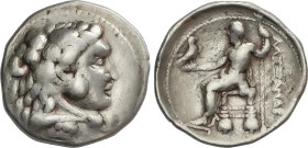 Tetradracma. 333-327 a.C. ALEJANDRO MAGNO. MACEDONIA. Anv.: Cabeza de Hércules con piel de león a derecha. Rev.: Zeus entronizado a derecha, detrás le...