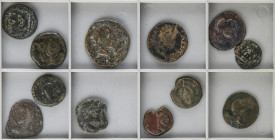 Lote 12 monedas Semis a As. VARIAS CECAS: CARMO, GADIR, MALACA, OSET…. AE. Diferentes. IMPRESCINDIBLE EXAMINAR. BC a MBC-.