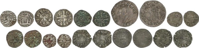 Lote 10 monedas. MEDIEVAL CATALÁN Y CASTELLANO. AE, Ve. Resto final de colección...