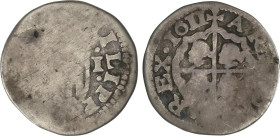 1 Real. 1611. ZARAGOZA. 2,65 grs. Año perfectamente visible. Pátina oscura irregular. ESCASA. AC-575. BC.