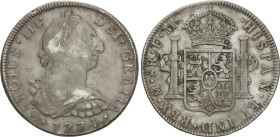 8 Reales. 1774. MÉXICO. F.M. 26,56 grs. (Leves golpecitos). AC-1108. MBC-.