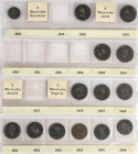 Lote 29 monedas 1 a 4 Maravedís. 1838 a 1858. BARCELONA, JUBIA, SEGOVIA. Años diferentes, destaca 2 Maravedís Segovia 1844 en EBC. A EXAMINAR. EBC.