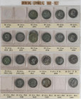 Lote 21 monedas 50 Céntimos (11), 5, 10 Centavos de Peso (5). 1869 a 1926. GOB. PROVISIONAL a ALFONSO XIII. 50 Céntimos: 1869, 70, 80, 81, 85, 89, 92 ...