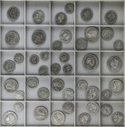 Lote 43 monedas 50 Centimos (13), 1 (17) 2 Pesetas (10), 10, 20, 50 Centavos de Peso. 1869 a 1905. GOB. PROVISIONAL, AMADEO I, ALFONSO XII y ALFONSO X...