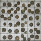 Lote 135 Cobres. MONEDA HISPÁNICA e IMPERIO ROMANO. Incluye sestercios, ases, semis y pequeños cobres de alto y bajo imperio y de cecas ibéricas. Dife...