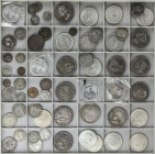 Lote 100 monedas. Siglo XIX-XX. ISABEL II a MONEDA EXTRANJERA. AR, Br. Restos final de colección. Contiene cobre y plata del centenario. Destacan 11 m...