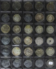 Lote 176 monedas de cobre. Diferentes países y épocas. Incluye alguna moneda española, medallas y reproducciones. En clasificador Pardo. IMPRESCINDIBL...