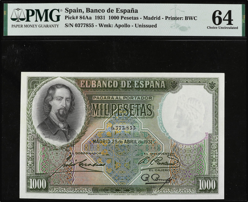 1.000 Pesetas. 25 Abril 1931. Zorrilla. Precintado y garantizado por PMG como 64...