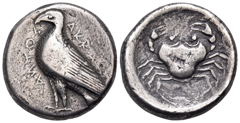 SICILY. Akragas. Circa 465/4-446 BC. Tetradrachm (Silver, 24 mm, 16.45 g, 3 h). ...