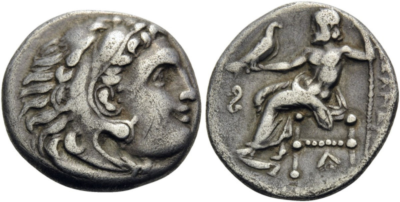 KINGS OF MACEDON. Alexander III ‘the Great’, 336-323 BC. Drachm (Silver, 18 mm, ...