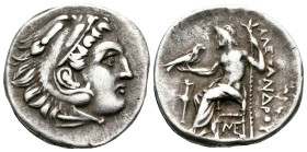 KINGS OF MACEDON. Alexander III 'the Great', 336-323 BC. Drachm (Silver, 18 mm, 4.19 g, 3 h), Lampsakos, circa 310-301. Head of Herakles to right, wea...