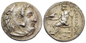 KINGS OF MACEDON. Alexander III ‘the Great’, 336-323 BC. Drachm (Silver, 16.5 mm, 4.25 g, 12 h), struck under Philip III, Sardes, 322-319/8. Head of y...