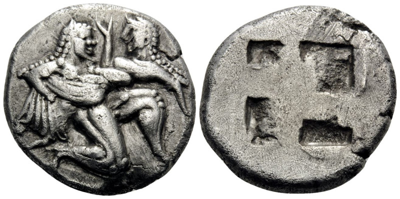 ISLANDS OFF THRACE, Thasos. Circa 500-463 BC. Stater (Silver, 21 mm, 9.27 g). Nu...