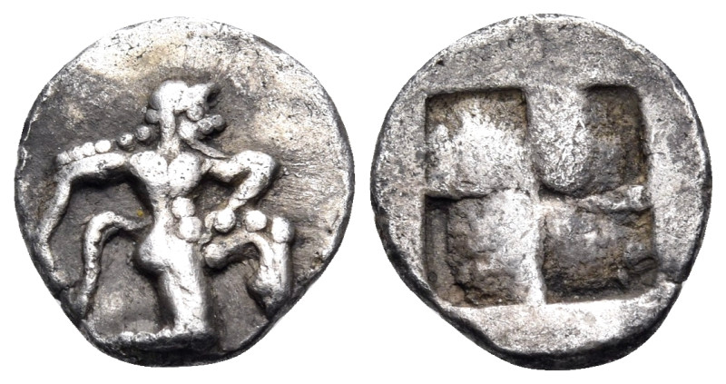 ISLANDS OFF THRACE, Thasos. Circa 500-480 BC. 1/8 Stater (Silver, 12 mm, 1.10 g)...