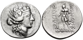 ISLANDS OFF THRACE, Thasos. Circa 168/7-148 BC (Dionysos / Herakles - 4dr - official. Tetradrachm (Silver, 33 mm, 16.55 g, 6 h). Head of youthful Dion...