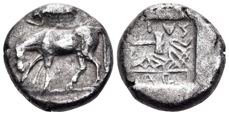 THESSALY. Larissa. Circa 500-479 BC. Drachm (Silver, 16 mm, 5.81 g, 3 h). Horse ...