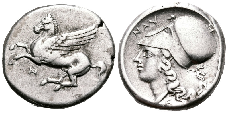 AKARNANIA. Anaktorion. Circa 320-280 BC. Stater (Silver, 21 mm, 8.51 g, 8 h). ΑΝ...