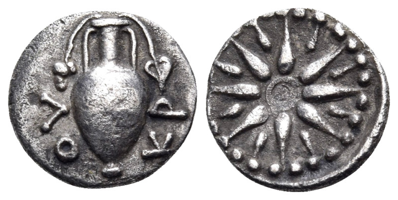 LOKRIS. Lokris Opuntii. Circa 330s BC. Obol (Silver, 11 mm, 0.66 g). ΛΟ-ΚΡ Ampho...