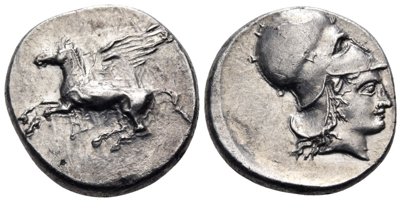 CORINTHIA. Corinth. Circa 400-375 BC. Stater (Silver, 20.5 mm, 8.53 g, 9 h). Q P...