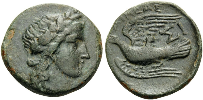 SIKYONIA. Sikyon. Circa 100-60 BC. Trichalkon (Bronze, 18 mm, 3.77 g, 9 h), Aine...