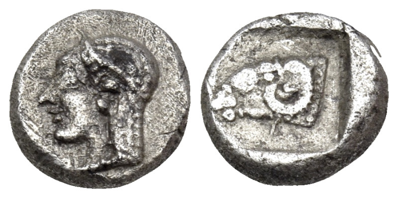 TROAS. Kebren. 5th century BC. Diobol (Silver, 9 mm, 1.28 g, 9 h), c. 480-460. D...