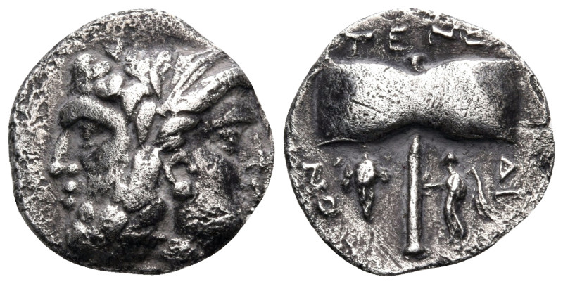 ISLANDS OFF TROAS, Tenedos. Circa 450-387 BC. Drachm (Silver, 16 mm, 3.28 g, 5 h...