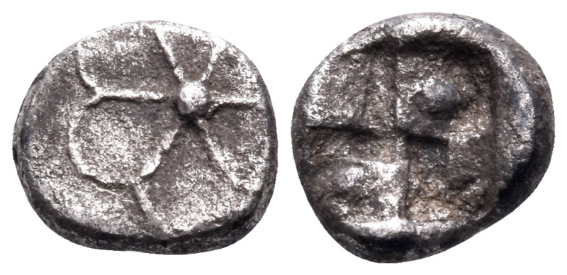 ASIA MINOR. Uncertain mint. 5th-4th century BC. Obol (Silver, 9 mm, 0.88 g). Flo...