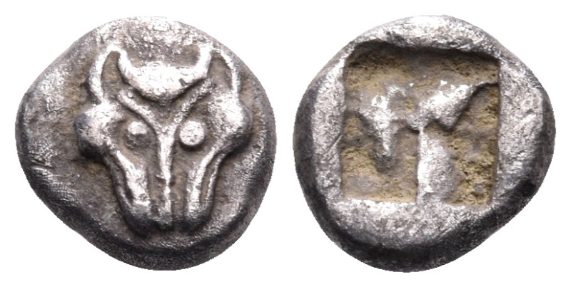 ASIA MINOR. Uncertain mint. 5th-4th century BC. Obol (Silver, 8 mm, 0.70 g). Fac...