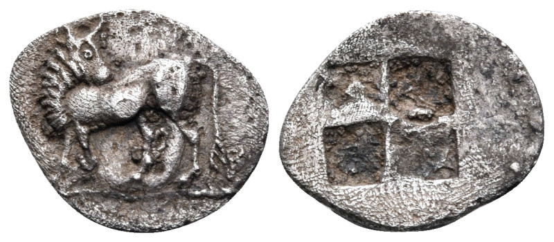 ASIA MINOR. Uncertain mint. 5th-4th century BC. Hemiobol (?) (Silver, 12 mm, 0.4...