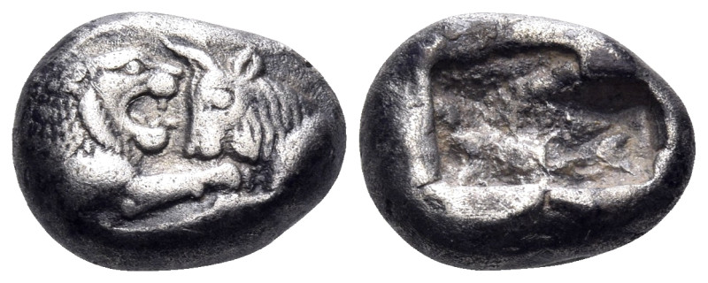 KINGS OF LYDIA. Kroisos, circa 564/53-550/39 BC. 1/3 Stater (Silver, 13 mm, 3.54...