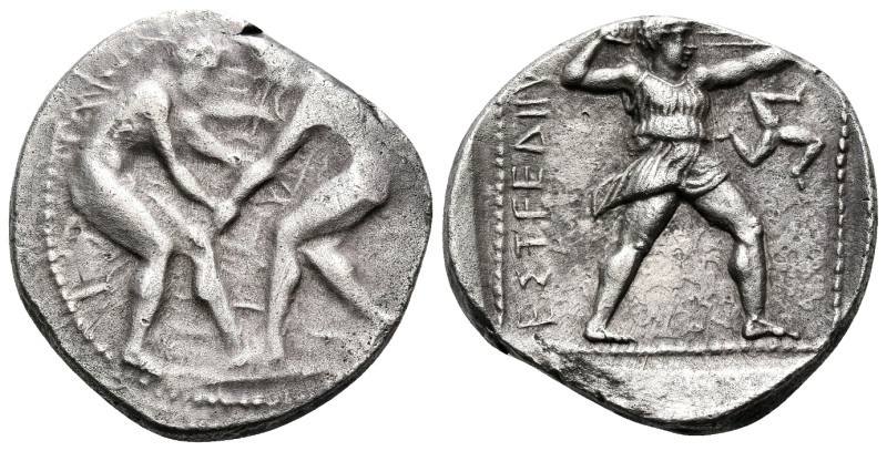 PAMPHYLIA. Aspendos. Circa 415/0-400 BC. Stater (Silver, 24 mm, 10.80 g, 4 h). T...