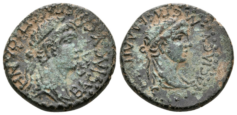 KINGS OF COMMAGENE. Epiphanes & Kallinikos, AD 72. (Bronze, 20.5 mm, 8.16 g, 7 h...