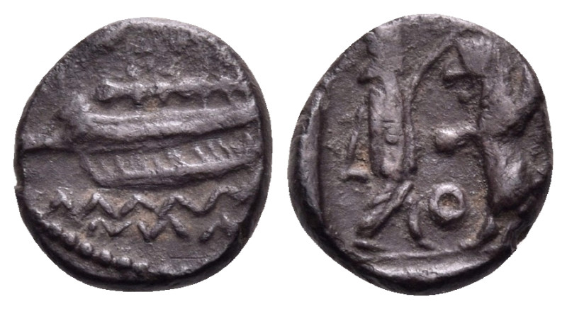 PHOENICIA. Sidon. Baalshallim II, circa 401-366 BC. 1/16 Shekel (Silver, 9 mm, 0...