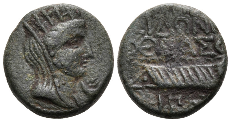 PHOENICIA. Sidon. 1st century BC. (Bronze, 15 mm, 3.70 g, 12 h), year 78 = 44-43...