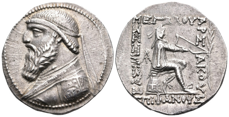 KINGS OF PARTHIA. Mithradates II, 121-91 BC. Tetradrachm (Silver, 30 mm, 15.90 g...