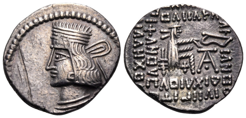 KINGS OF PARTHIA. Pakoros I, circa 39 BC. Drachm (Silver, 19.5 mm, 3.37 g, 12 h)...