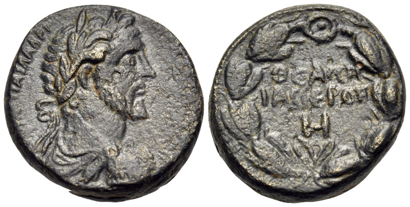 SYRIA, Cyrrhestica. Hieropolis. Antoninus Pius, 138-171. (Bronze, 21.5 mm, 10.64...