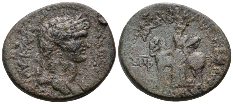 SYRIA, DECAPOLIS. Antiochia ad Hippum. Nero, 54-68. (Bronze, 26 mm, 10.74 g, 12 ...