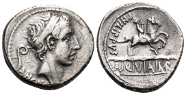 L. Marcius Philippus, 57 BC. Denarius (Silver, 18 mm, 3.83 g, 4 h), Rome. ANCVS Diademed head of Ancus Marcius to right; behind, lituus. Rev. PHILIPPV...