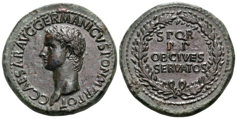 Gaius (Caligula), AD 37-41. Sestertius (Orichalcum, 36 mm, 27.46 g, 6 h), Rome, ...