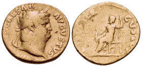 Nero, 54-68. Aureus (Gold, 18 mm, 7.08 g, 8 h), Rome, 66-67. NERO CAESAR AVGVSTVS Laureate head of Nero to right. Rev. IVPPITER CVSTOS Jupiter seated ...