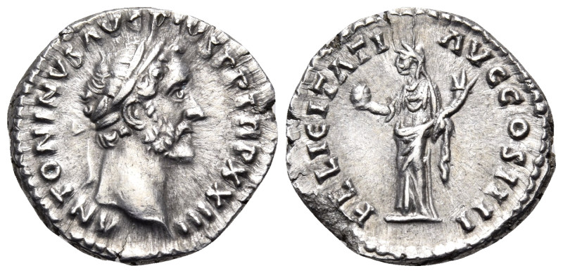 Antoninus Pius, 138-161. Denarius (Silver, 18 mm, 2.69 g, 7 h), Rome, 159-160. A...