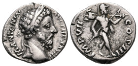 Marcus Aurelius, 161-180. Denarius (Silver, 17 mm, 3.04 g, 7 h), Rome, 173-174. M ANTONINVS AVG TR P XXVIII Laureate head of Marcus Aurelius to right....