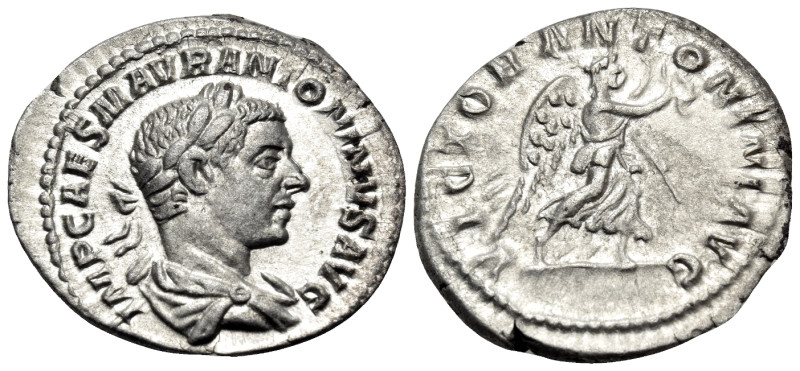 Elagabalus, 218-222. Denarius (Silver, 20.5 mm, 2.72 g, 7 h), Rome, 218. IMP CAE...