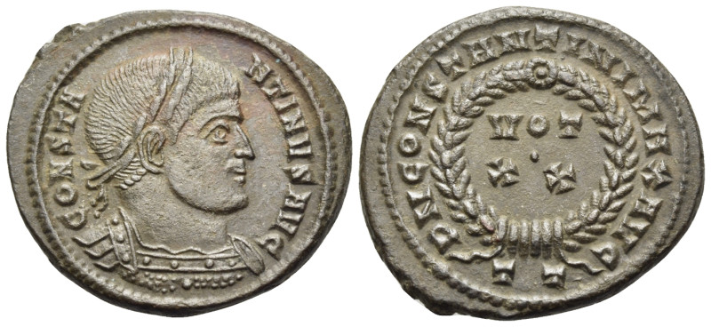 Constantine I, 307/310-337. Follis (Bronze, 20 mm, 3.65 g, 6 h), Ticinum, 3rd of...