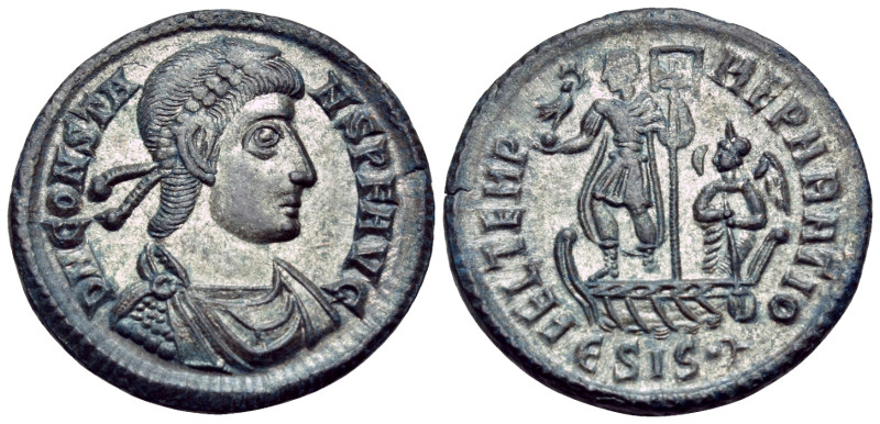 Constans, 337-350. Centenionalis (Bronze, 23 mm, 4.76 g, 12 h), Siscia, 5th offi...